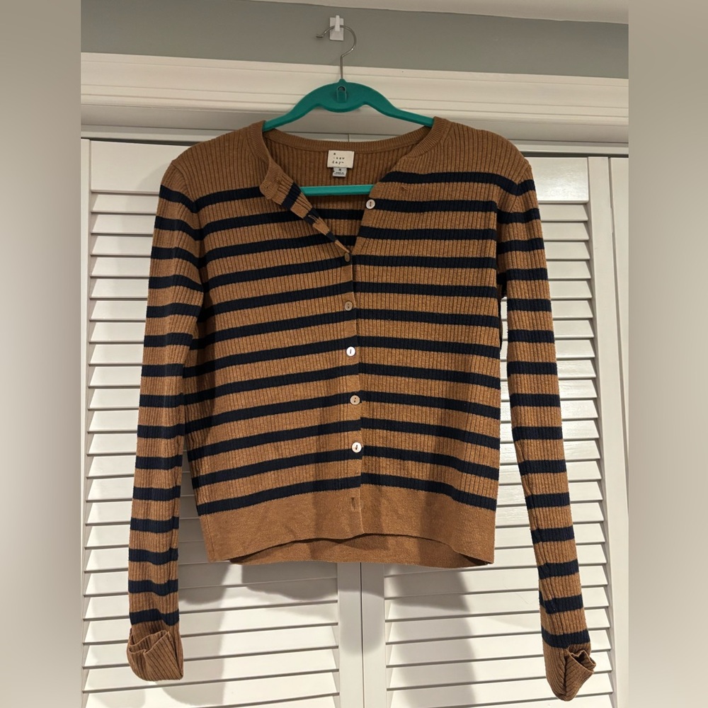 A new day striped cardigan